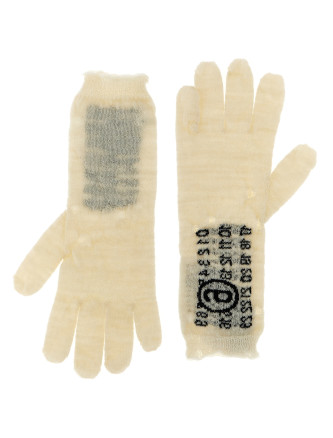 'Numeric signature MM6' gloves #