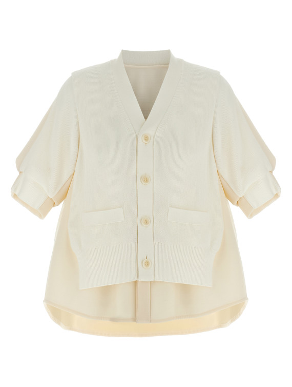 'Suiting Mix Knit' cardigan #1