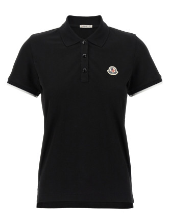 Logo patch polo shirt
