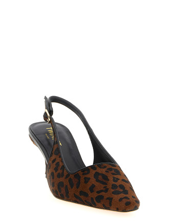 Animal print slingbacks #
