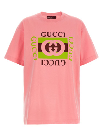 'Gucci Incrocio GG e Web' print T-shirt