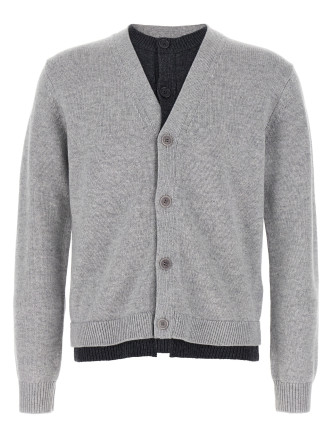 'Contrast Layered' cardigan