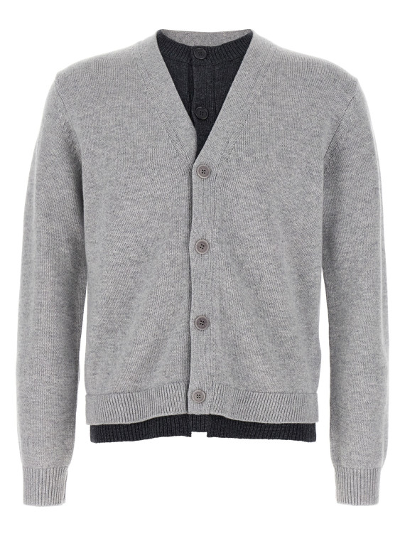 'Contrast Layered' cardigan #1