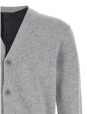 'Contrast Layered' cardigan #