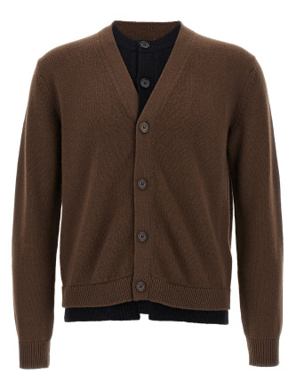 'Contrast Layered' cardigan