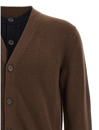 'Contrast Layered' cardigan #