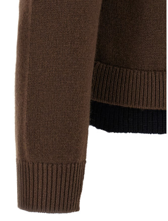 'Contrast Layered' cardigan #