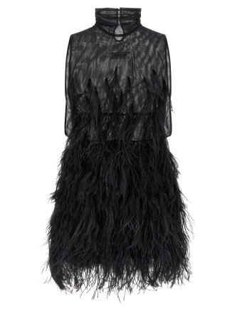 Ostrich feather dress