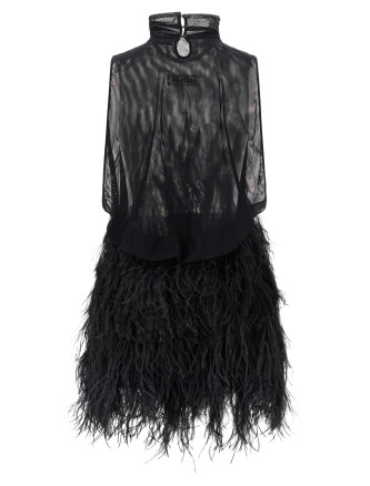 Ostrich feather dress #
