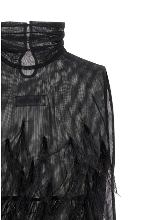 Ostrich feather dress #