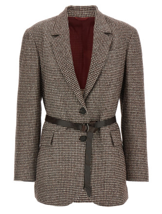 Houndstooth blazer