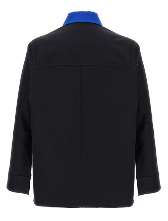 Logo embroidery overshirt #