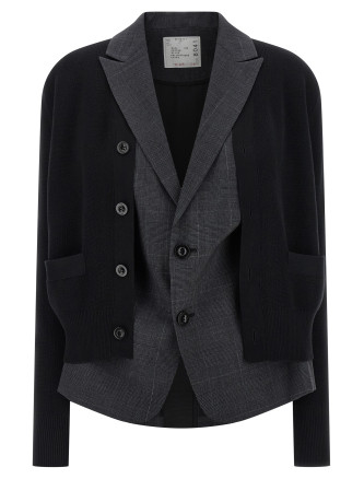 Double layer cardigan