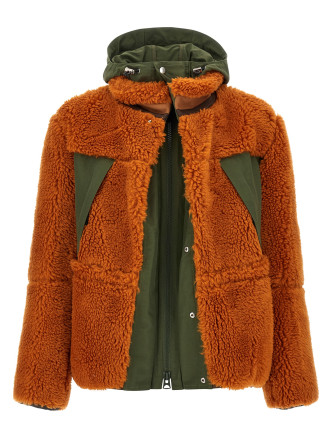 Faux shearling parka