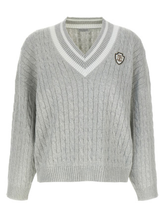 Cotton cable knit sweater