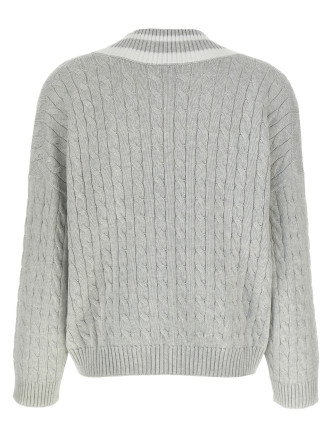 Cotton cable knit sweater #