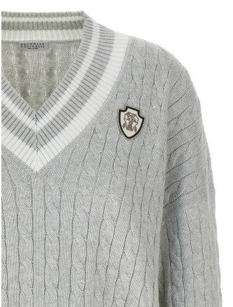 Cotton cable knit sweater #