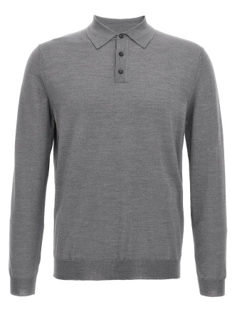 Virgin wool polo shirt