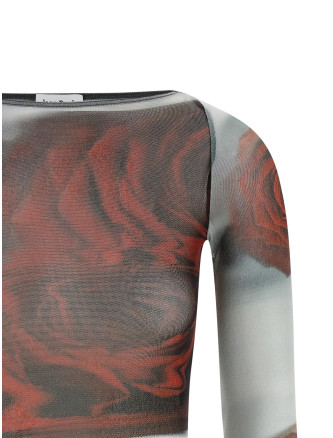 'The Red Blurry Roses' top #