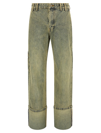 'Cuff Surface Wave' jeans