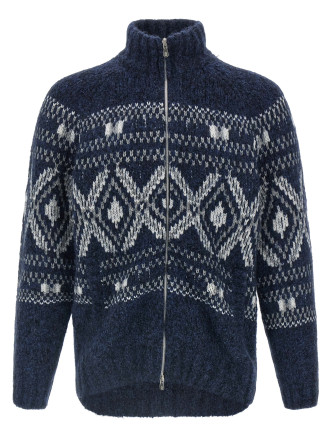 'Geometric Jacquard' cardigan