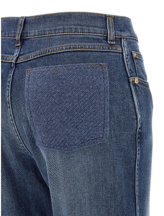 Knitted pocket jeans #