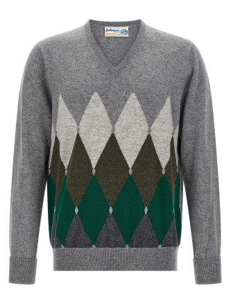 Argyle pattern sweater
