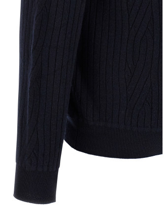 Ribbed and braid cardigan #