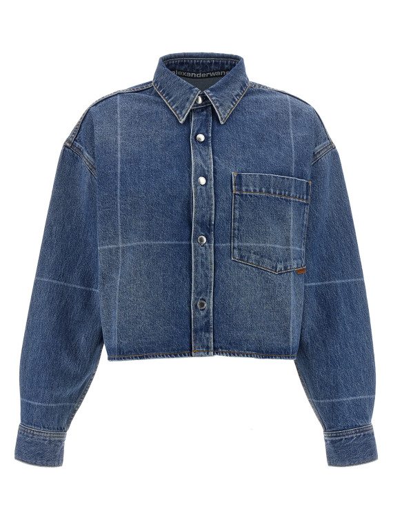 Cropped denim shirt #1