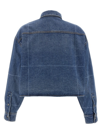 Cropped denim shirt #