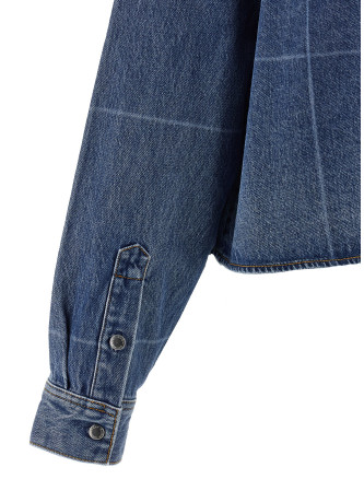 Cropped denim shirt #