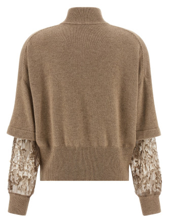 Sequin sleeve cardigan #