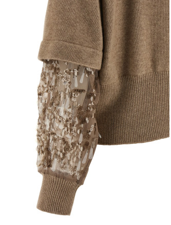 Sequin sleeve cardigan #