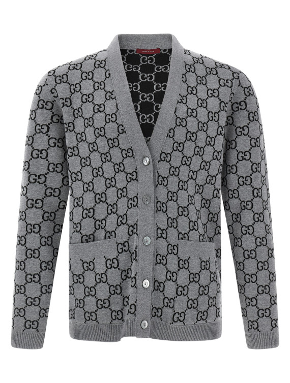 GG jacquard reversible cardigan #1