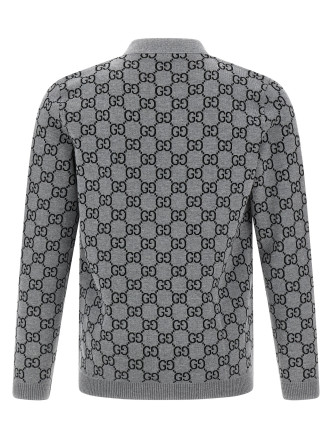 GG jacquard reversible cardigan #