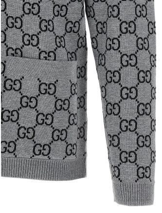 GG jacquard reversible cardigan #