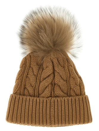 Pompon braided cap #