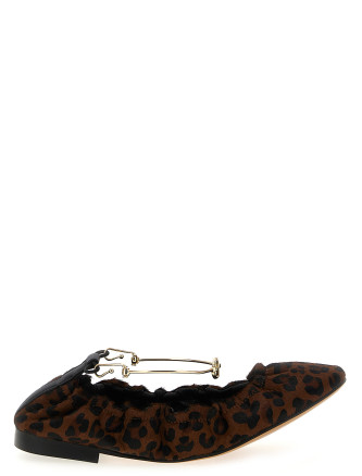 Animal print ballet flats