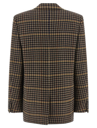 Double-breasted houndstooth blazer #