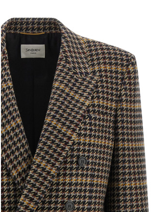 Double-breasted houndstooth blazer #