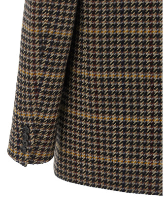 Double-breasted houndstooth blazer #