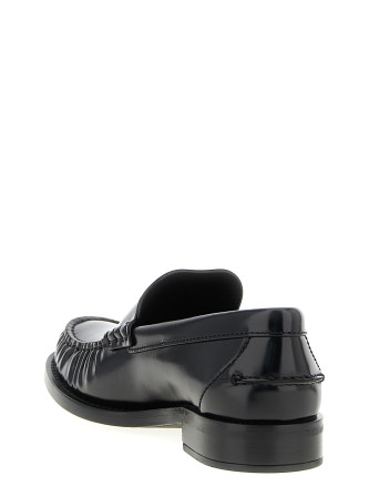 Brushed leather loafers #