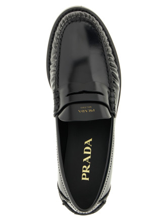 Brushed leather loafers #