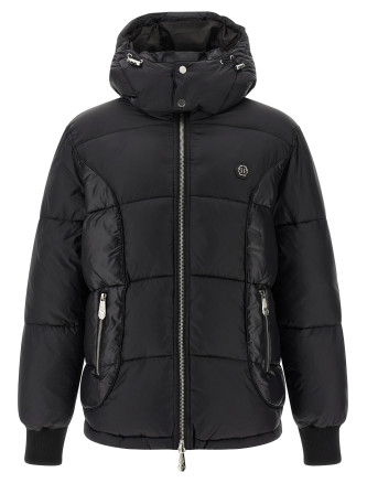 Logo patch down jacket