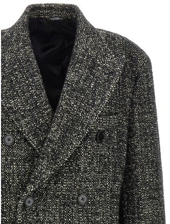 Bouclé wool coat #