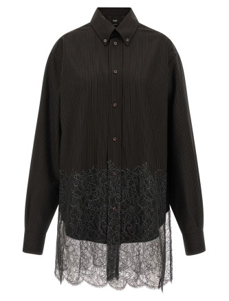 Wool and lace shirt