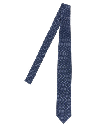 Patterned silk tie