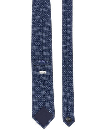 Patterned silk tie #