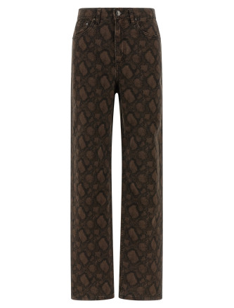 Animal print jeans