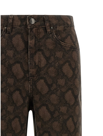 Animal print jeans #
